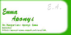 emma aponyi business card